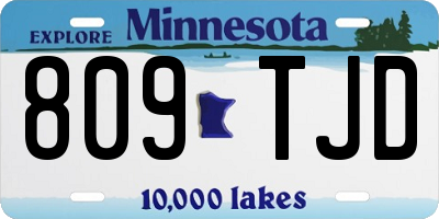MN license plate 809TJD