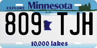MN license plate 809TJH