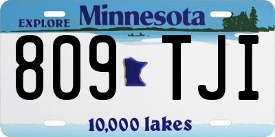 MN license plate 809TJI