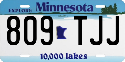 MN license plate 809TJJ