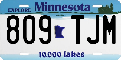 MN license plate 809TJM
