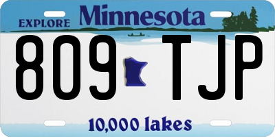 MN license plate 809TJP