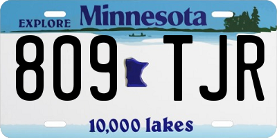 MN license plate 809TJR