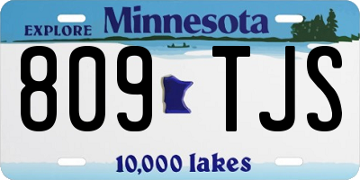 MN license plate 809TJS