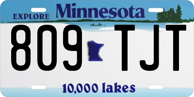 MN license plate 809TJT