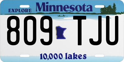 MN license plate 809TJU