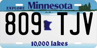MN license plate 809TJV