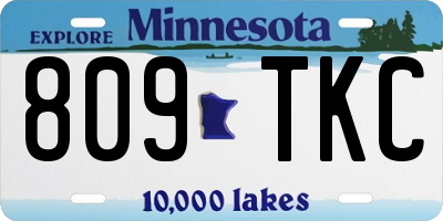 MN license plate 809TKC