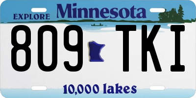 MN license plate 809TKI