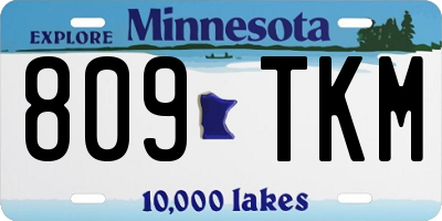 MN license plate 809TKM