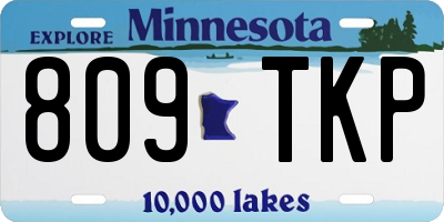MN license plate 809TKP