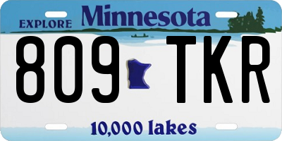 MN license plate 809TKR