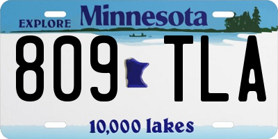 MN license plate 809TLA