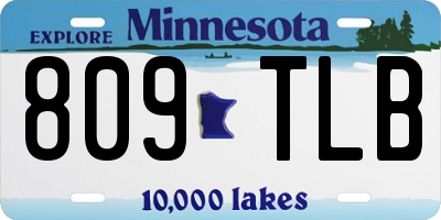 MN license plate 809TLB