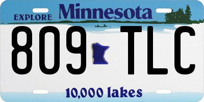 MN license plate 809TLC