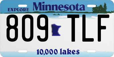 MN license plate 809TLF