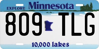 MN license plate 809TLG