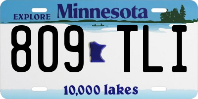 MN license plate 809TLI