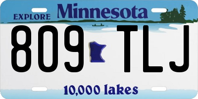 MN license plate 809TLJ