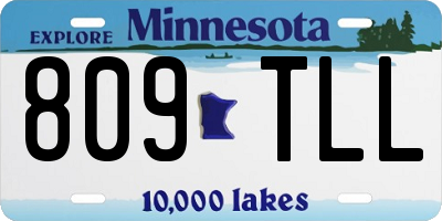 MN license plate 809TLL
