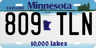 MN license plate 809TLN