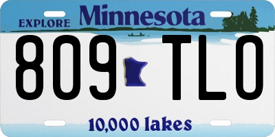 MN license plate 809TLO