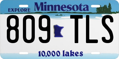 MN license plate 809TLS