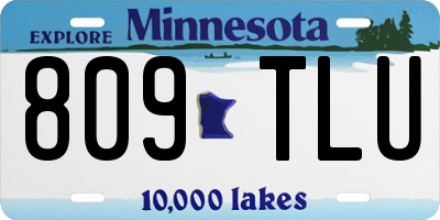 MN license plate 809TLU
