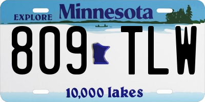 MN license plate 809TLW