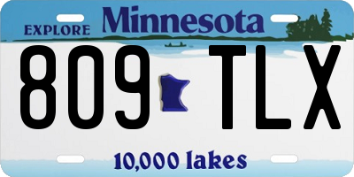 MN license plate 809TLX