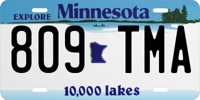 MN license plate 809TMA