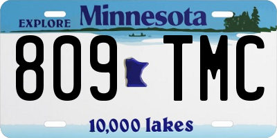 MN license plate 809TMC