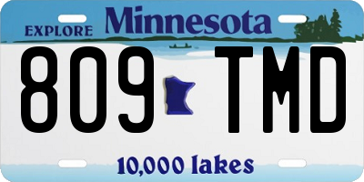 MN license plate 809TMD