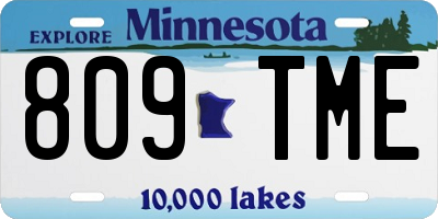 MN license plate 809TME
