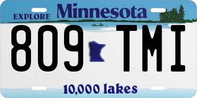 MN license plate 809TMI
