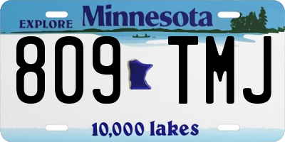 MN license plate 809TMJ