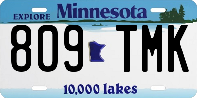MN license plate 809TMK