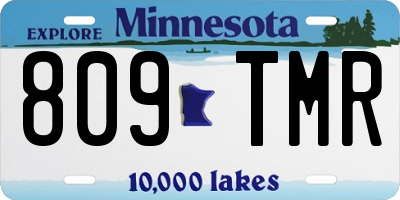 MN license plate 809TMR