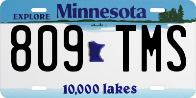 MN license plate 809TMS