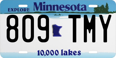 MN license plate 809TMY