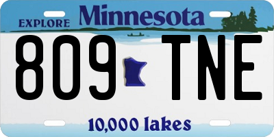 MN license plate 809TNE