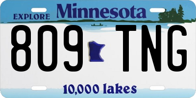 MN license plate 809TNG