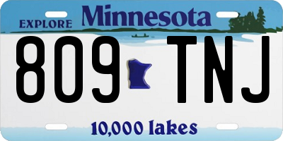 MN license plate 809TNJ