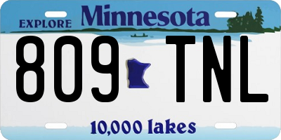 MN license plate 809TNL
