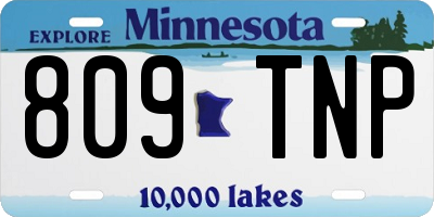 MN license plate 809TNP