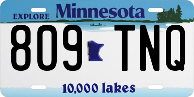 MN license plate 809TNQ