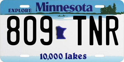 MN license plate 809TNR