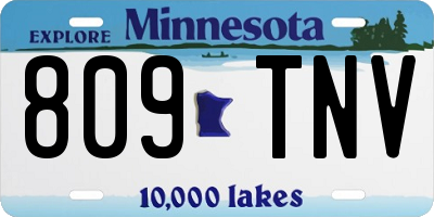 MN license plate 809TNV