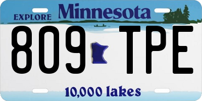 MN license plate 809TPE