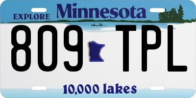 MN license plate 809TPL